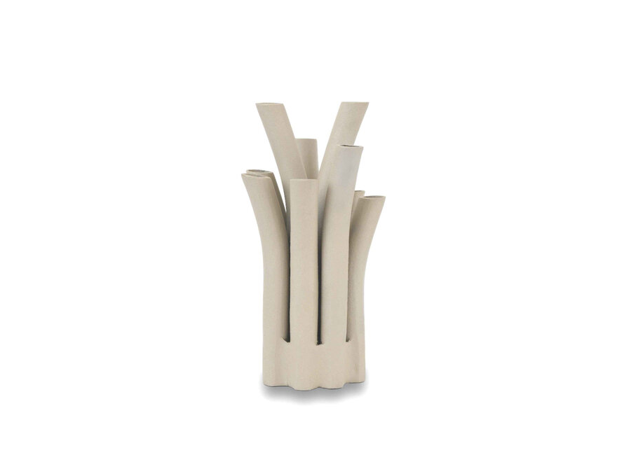 Hornvase '9 mouth' Sand