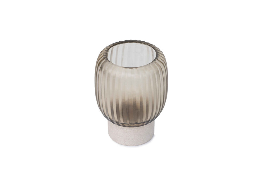 Porte-bougie 'Mea' - Smoke - S