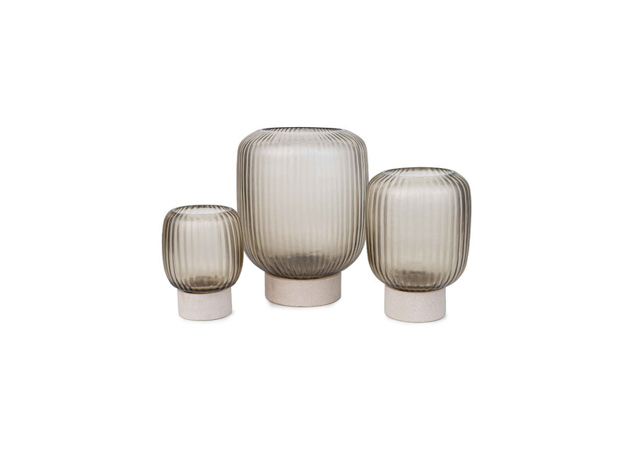 Porte-bougie 'Mea' - Smoke - M