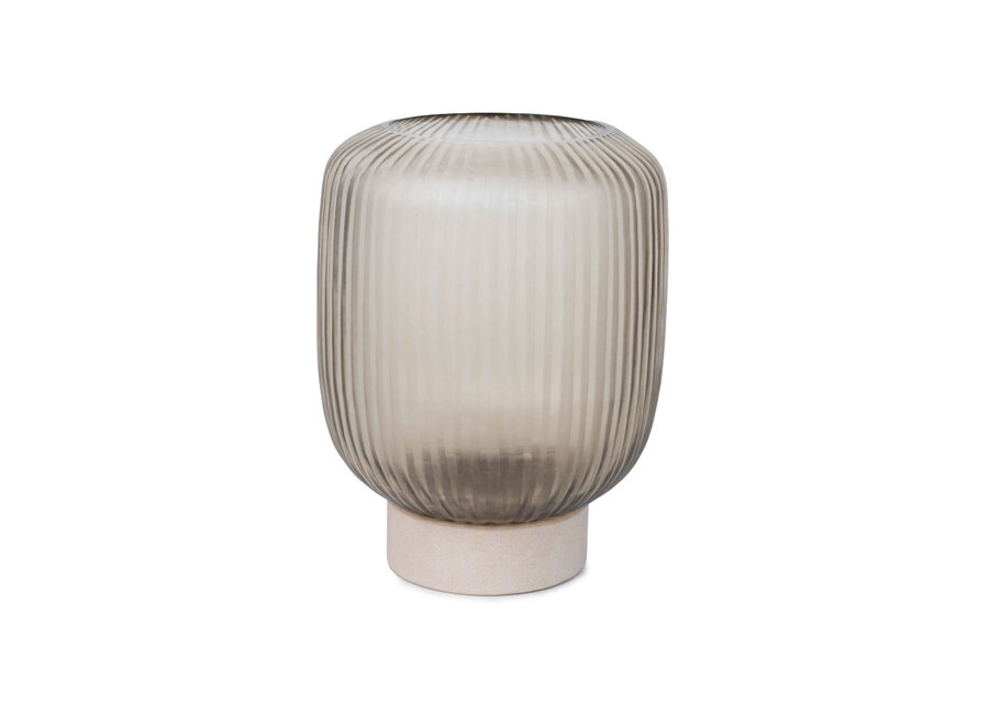 Porte-bougie 'Mea' - Smoke - L