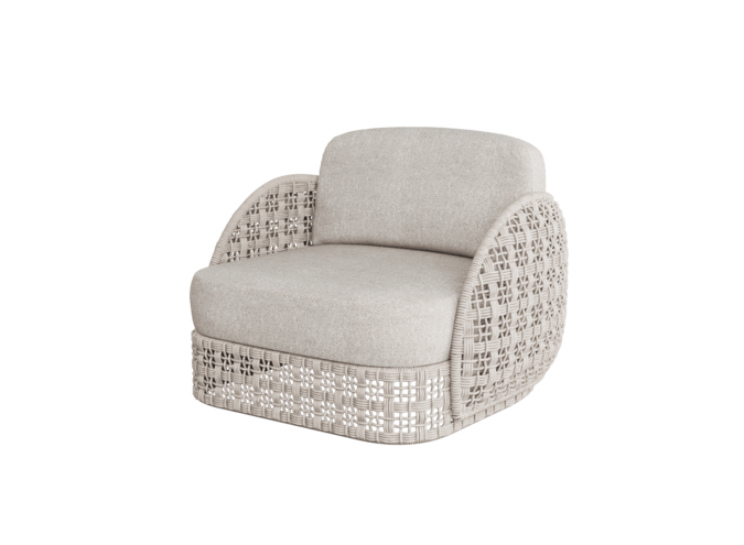 Lounge chair 'Orvieto' - White Shell - Clay