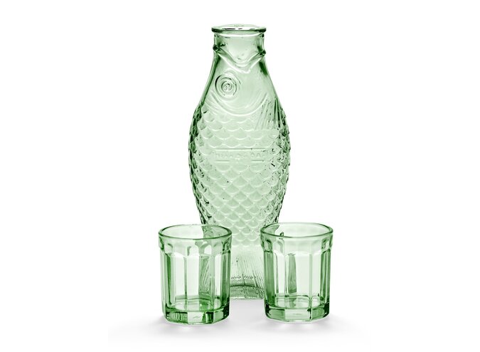 Paola Navone - Fish&Fish carafe avec 2 gobelet  - Green