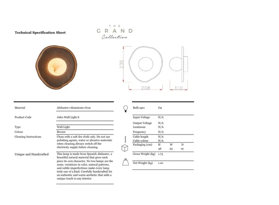 Wandlampe 'Jules' - S