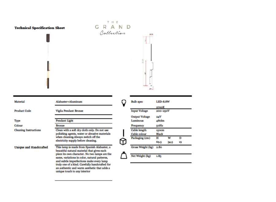 Pendant lamp 'Viglia'