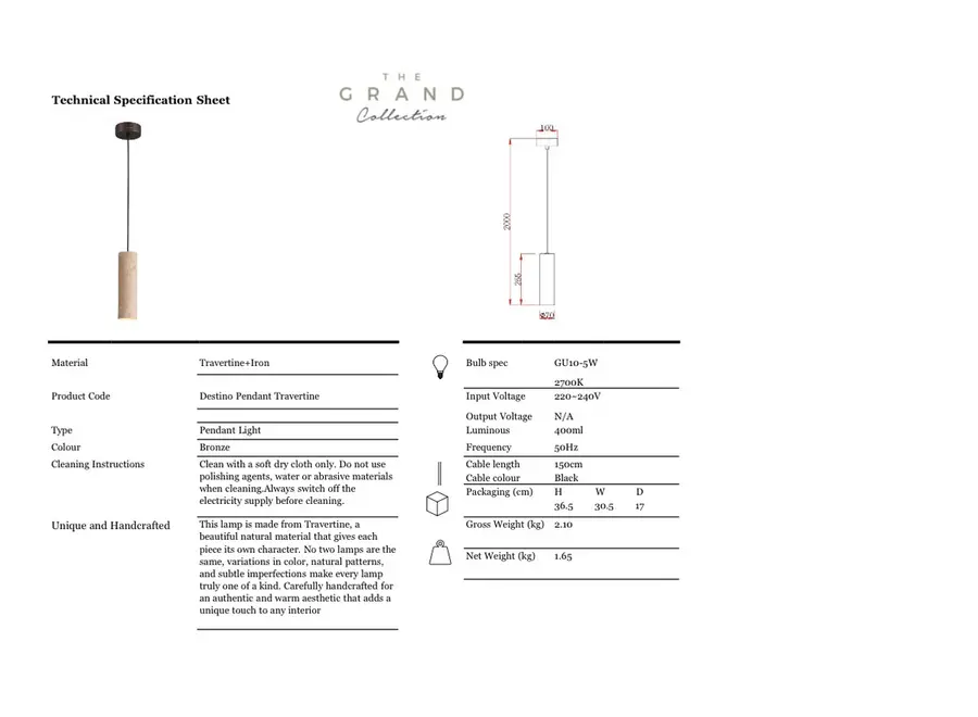 Hängelampe  'Destino'
