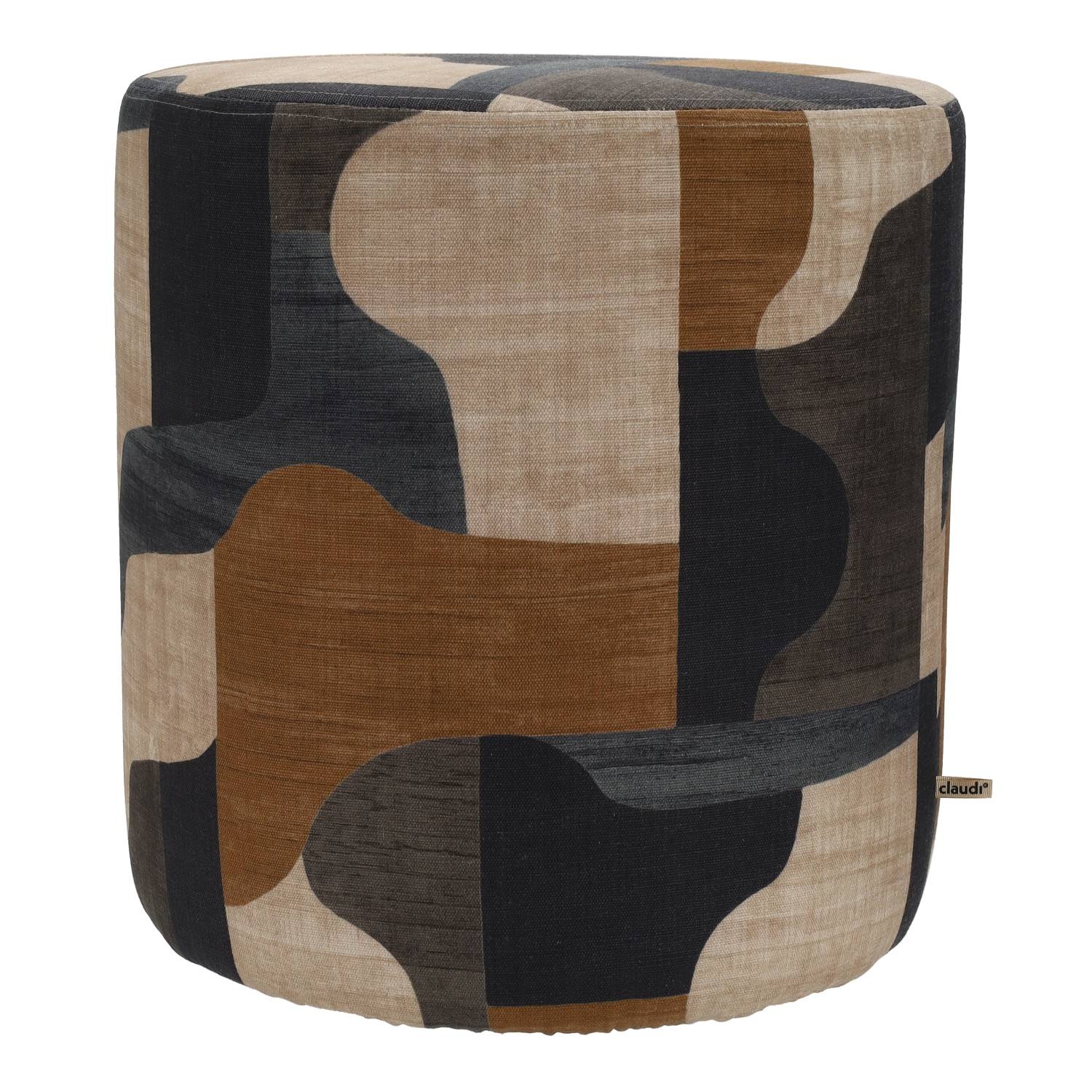 Pouf Claudi - Bellisimo Blue/Camel - Wilhelmina Designs