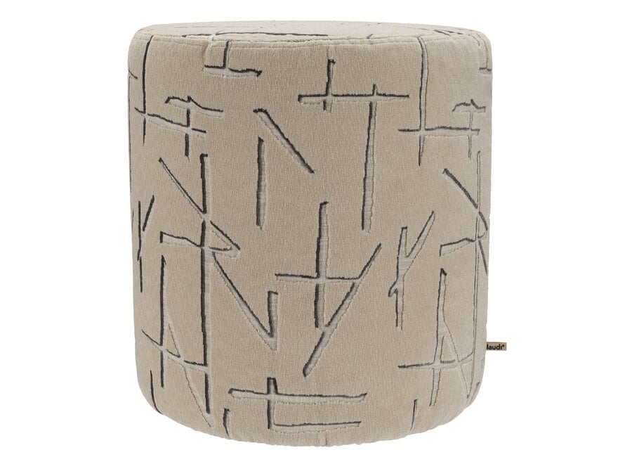 Poef Delano Natural/Grey