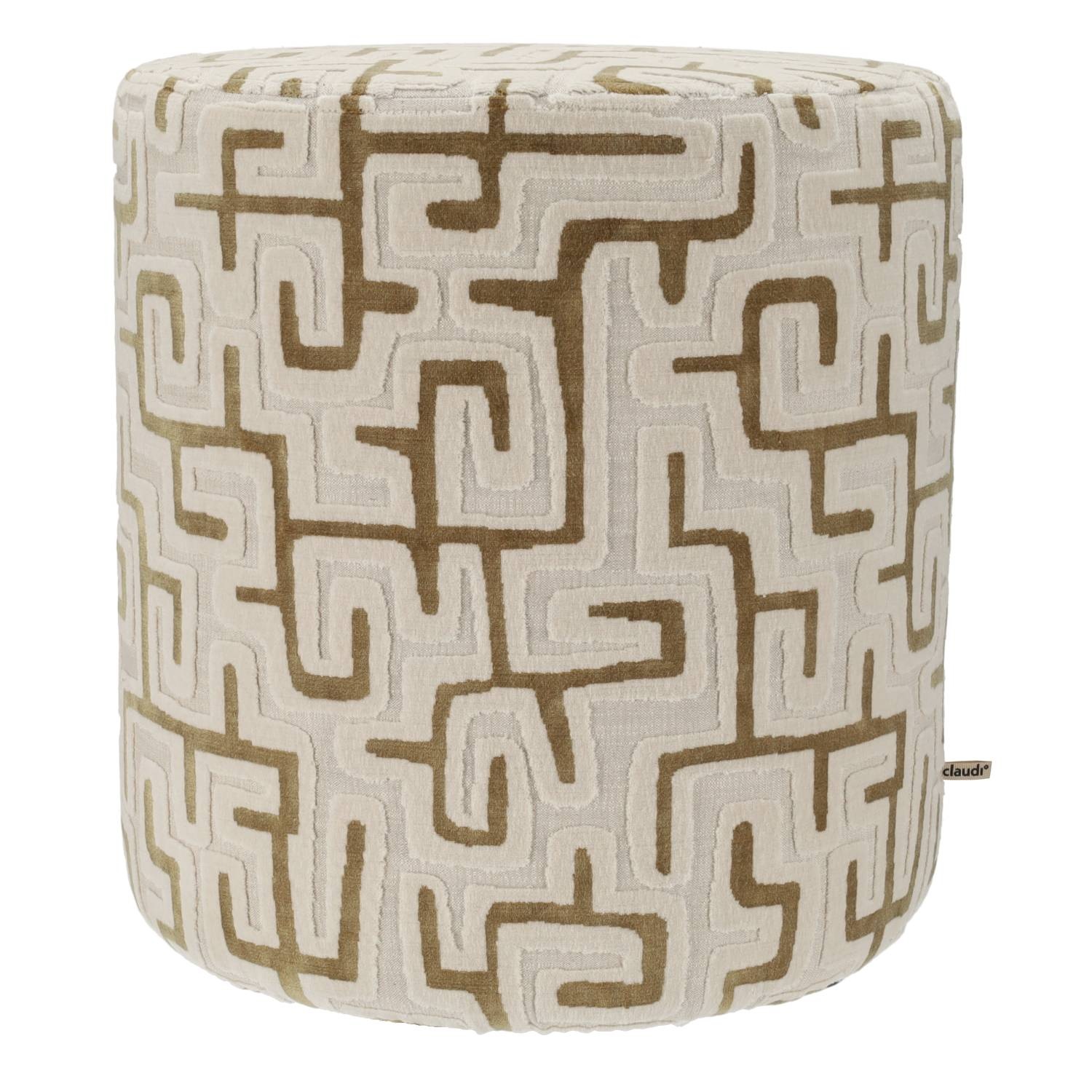 Pouf Claudi - Cliff Olive/Natural - Wilhelmina Designs