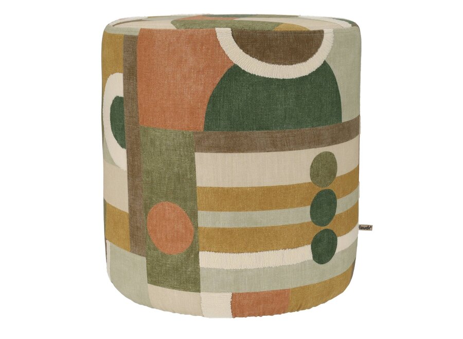 Pouf Parodie Green/Abricot