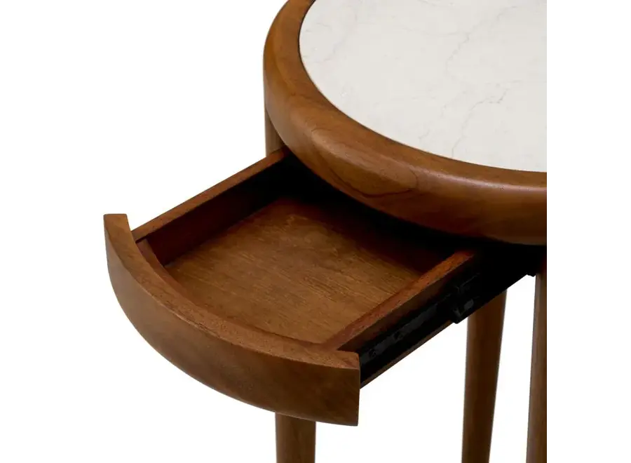 Bijzettafel 'Hensley' - Round - Caramel finish
