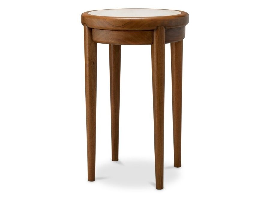 Side Table 'Hensley' - Round - Caramel finish