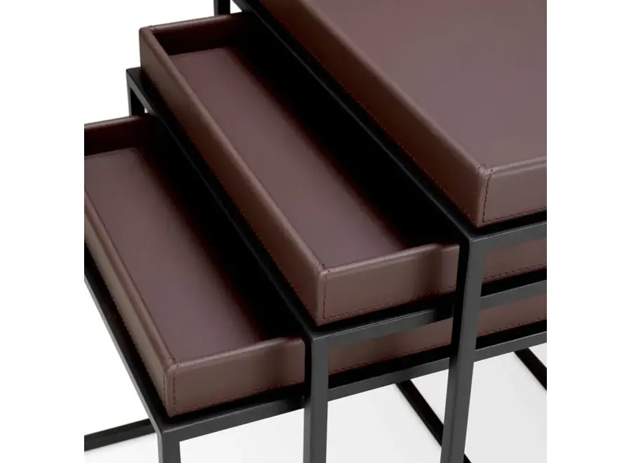 Beistelltisch 'Léonard' - Set of 3 - Dark brown
