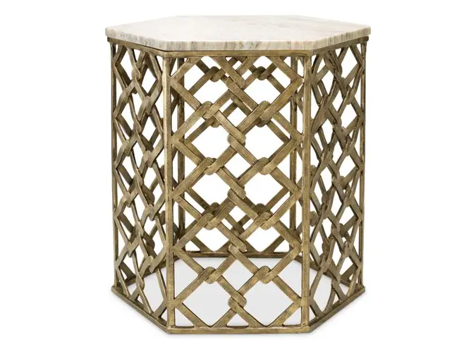 Beistelltisch Stratham - Antique brass finish