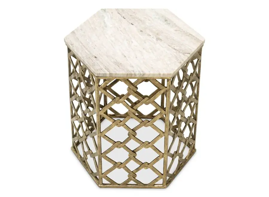 Beistelltisch 'Stratham' - Antique brass finish