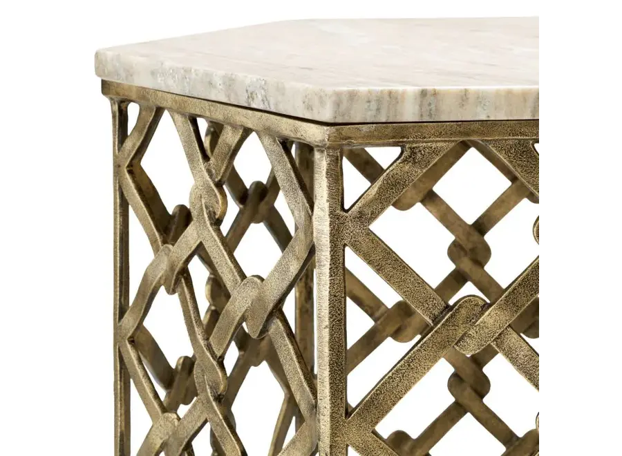 Beistelltisch 'Stratham' - Antique brass finish