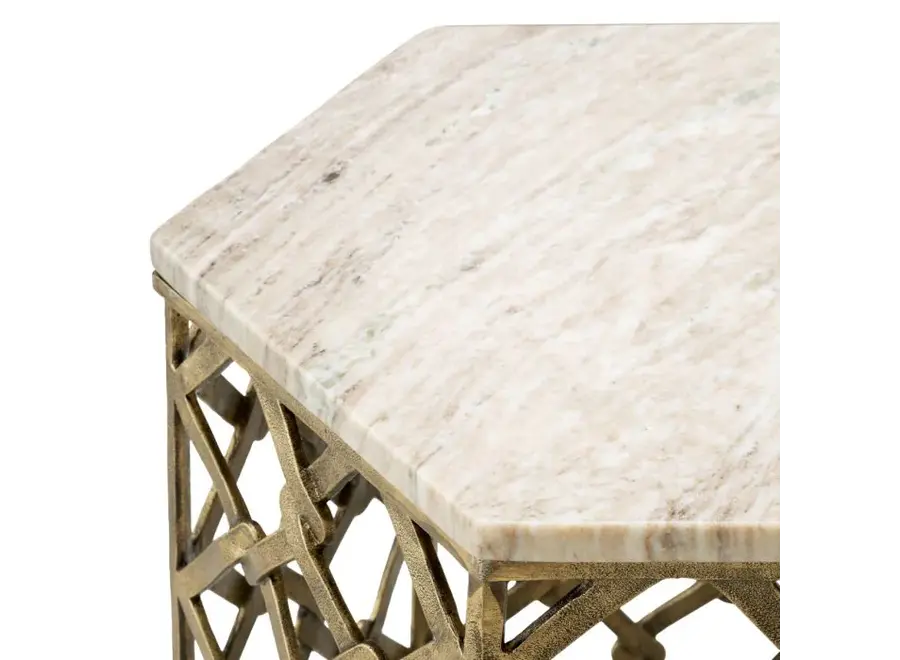 Beistelltisch 'Stratham' - Antique brass finish