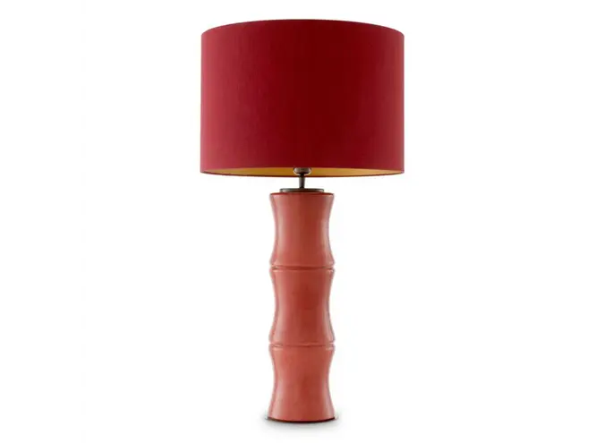 Tischleuchte Bonny - Coral red ceramic