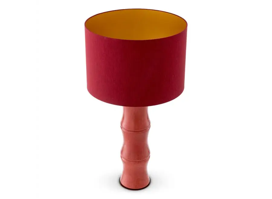 Table Lamp 'Bonny' - Coral red ceramic