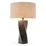 Table Lamp 'Camelia' - Vintage brown ceramic