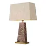 Lampe à poser 'Gaultier' - Brown straw marquetry