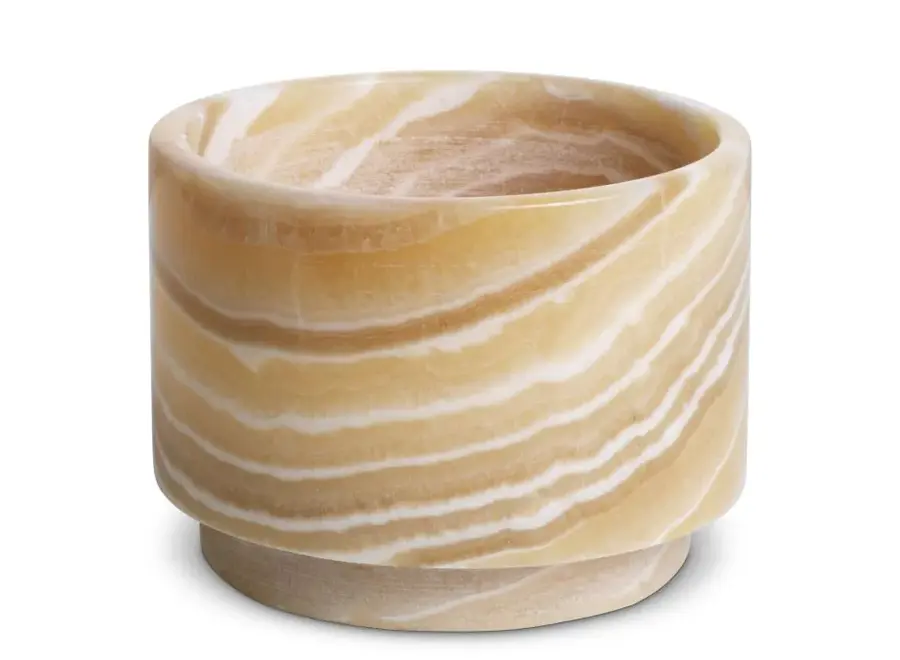 Porte-bougie ‘Leonidas’ - Set van 3 - Yellow onyx