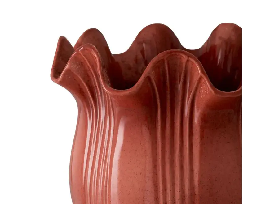 Vase 'Tulipa' - Red ceramic