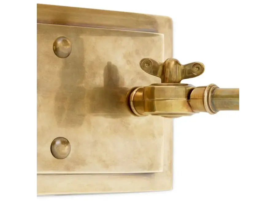 Wandlampe 'Wentworth' - Double - Brass/Rattan