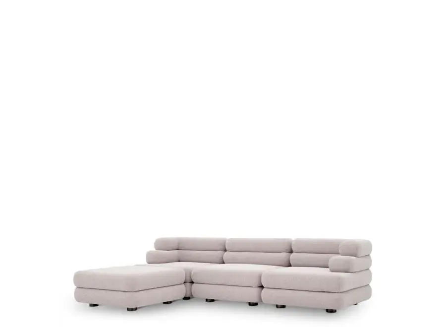 Outdoor Modulair Sofa 'Malaga' - Left - Mauritius light grey