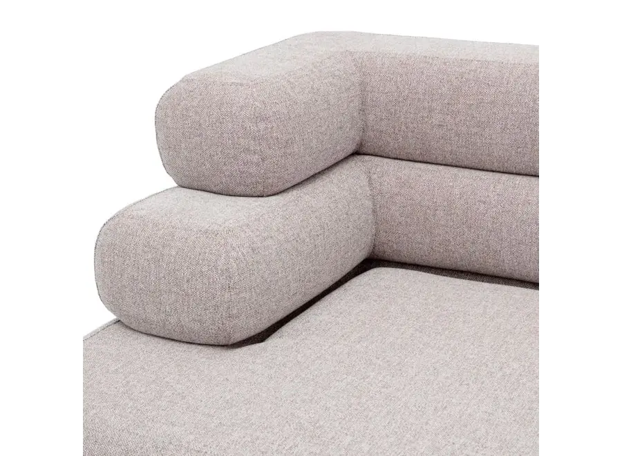 Outdoor Modulair Sofa 'Malaga' - Left - Mauritius light grey