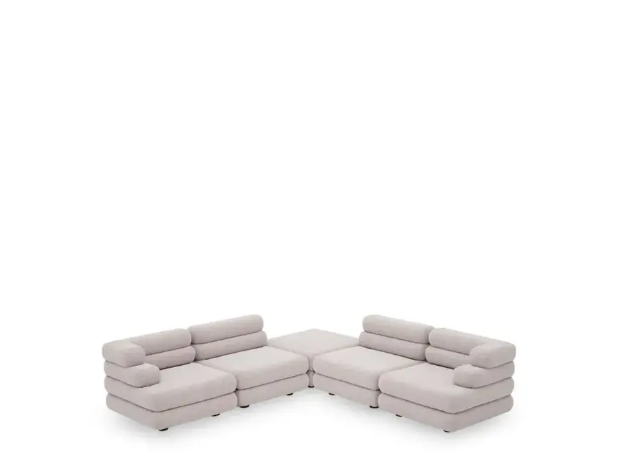 Outdoor Modulaire Canapé 'Malaga' - Ottoman - Mauritius light grey