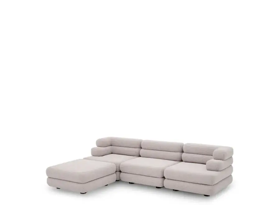 Outdoor Modular Sofa 'Malaga' - Right - Mauritius light grey