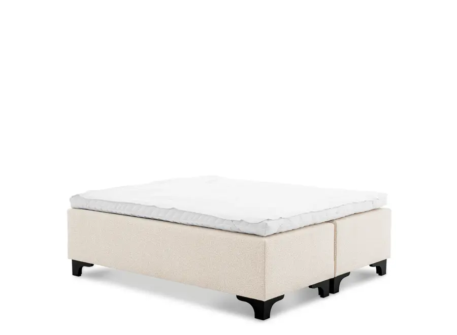 Lit boxspring 'Mavone' - 160 x 200cm - Bouclé Cream