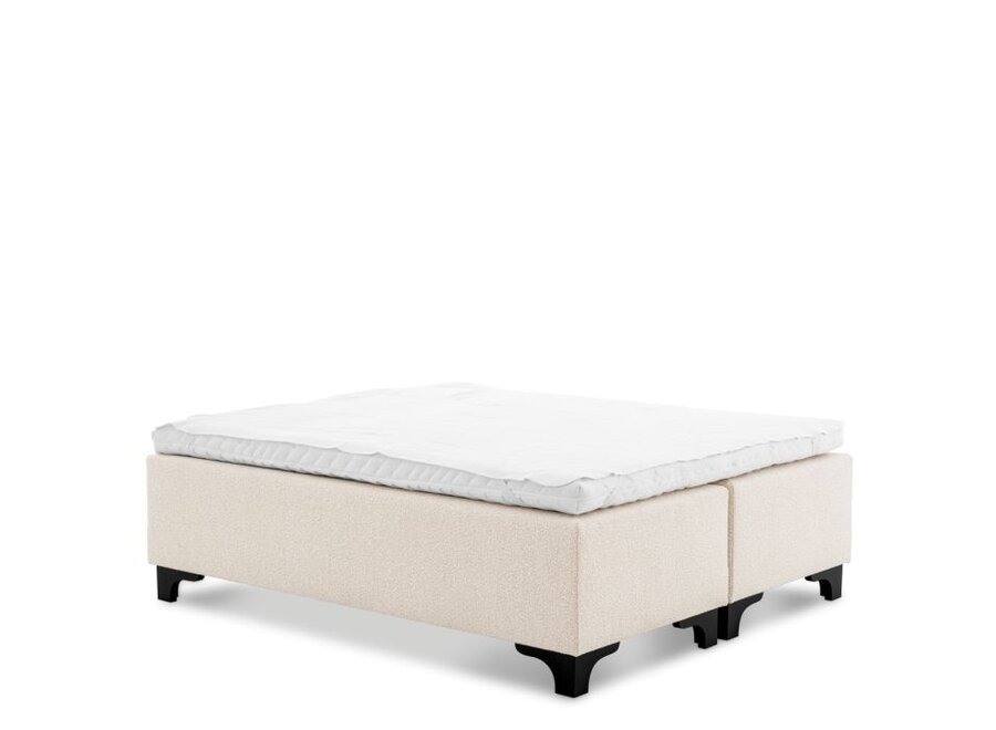 Boxspring bed 'Mavone' - 180 x 200cm - Bouclé Cream