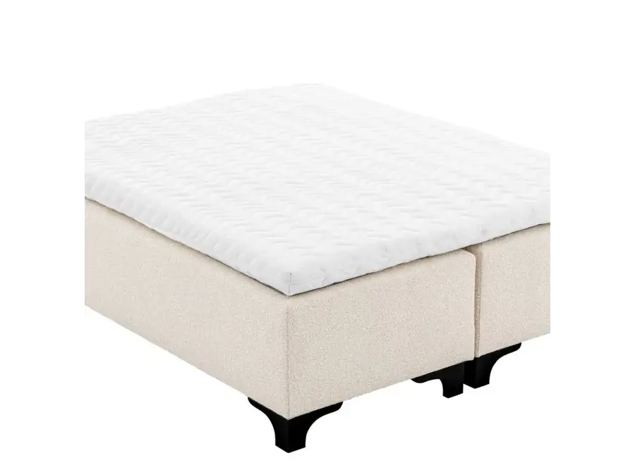 Lit boxspring 'Mavone' - 180 x 200cm - Bouclé Cream