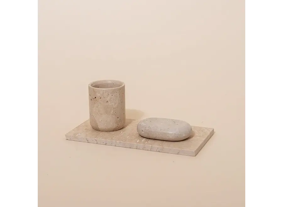 Toothbrush holder - '24/7' - Travertine