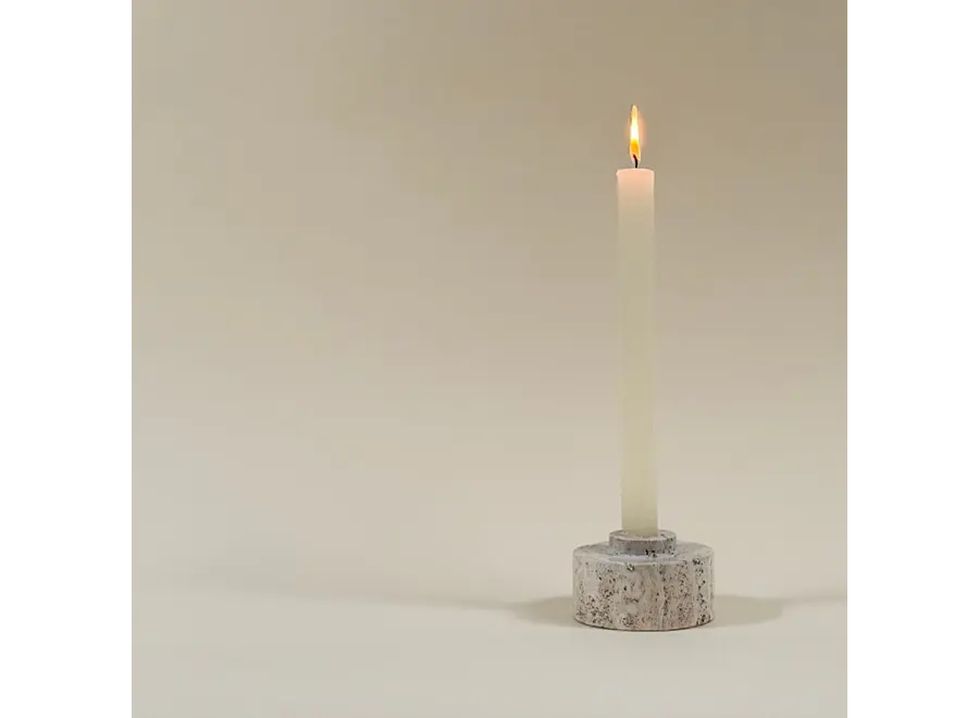 Kandelaar 'Switch' - '24/7' - Travertine
