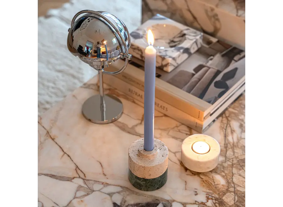 Bougeoir 'Switch' - '24/7' - Travertine