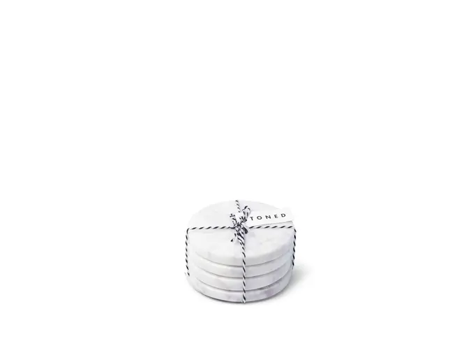 Onderzetters - Round - Set of 4 - White