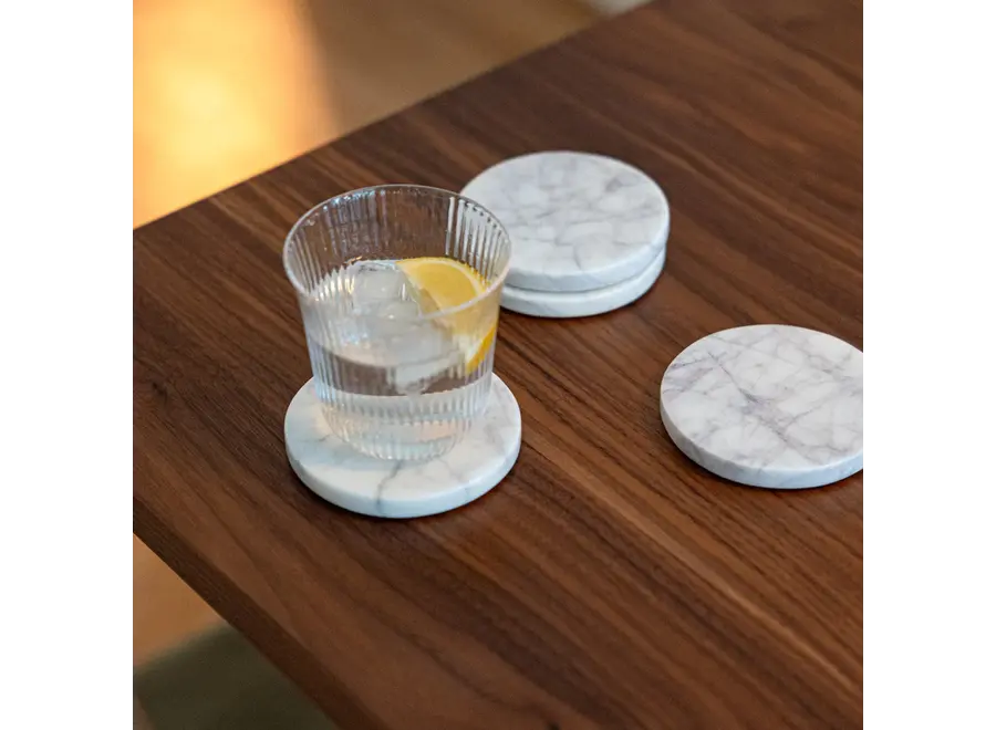 Sous-verres - Round - Set of 4 - White
