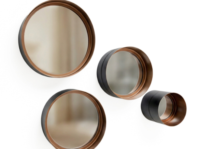 Round mirrors 'Frome' - Bronze