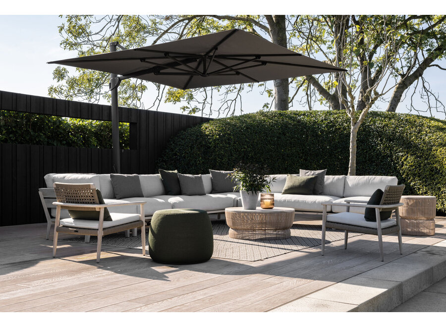 Parasol 'Vince' - 300x300 - Bronze/Taupe
