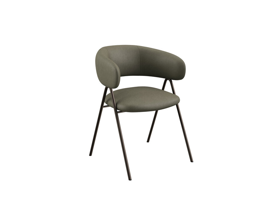 Eetkamerstoel 'Orbis' - Green Leather