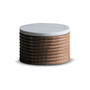 Wooden pot with marble lid