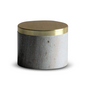 Marble pot with gold lid