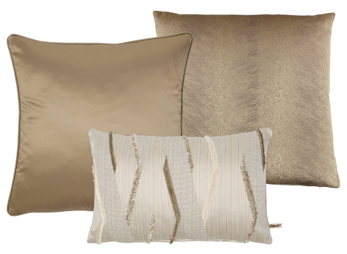 Kussencombinatie Gold/Sand: Perla, Dafne en Zayda
