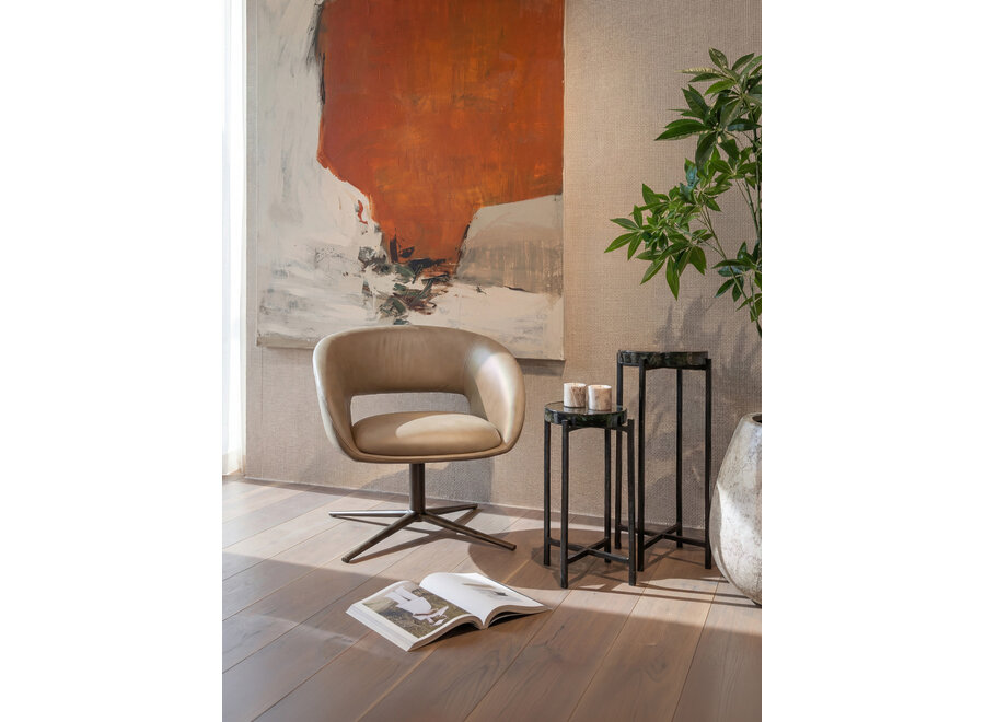 Swivel armchair 'Orano' - Taupe