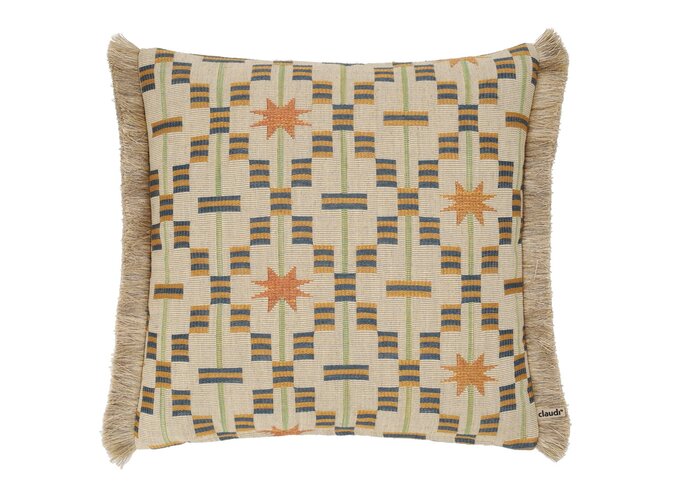 Kissen Affua Exclusive Burned Orange + Fringe Gold