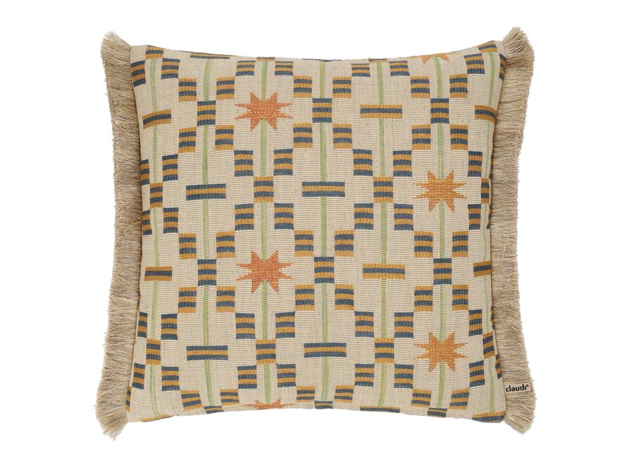 Cushion Affua Exclusive Burned Orange + Fringe Gold