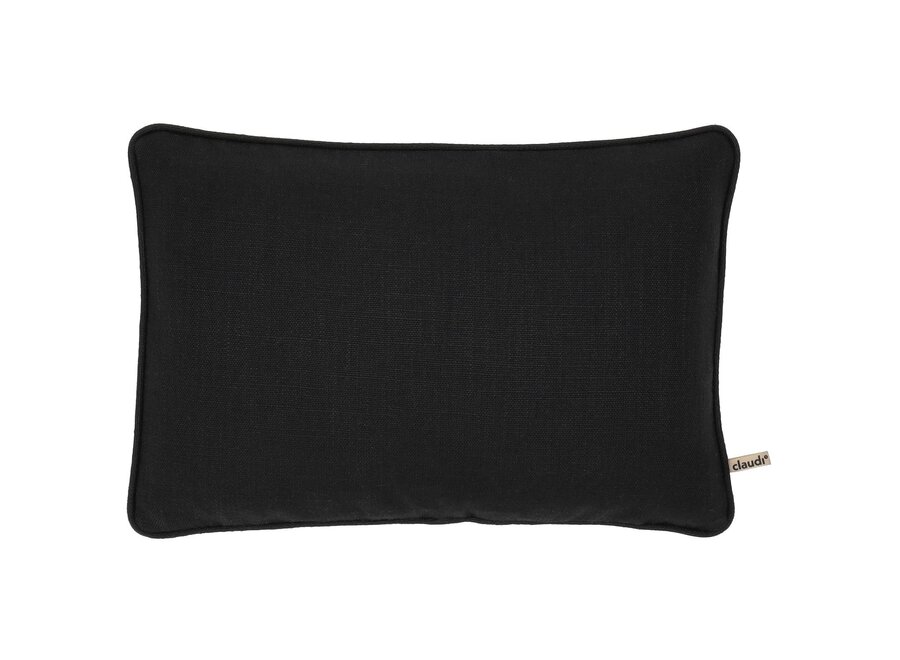 Kissen Alberto Black + Piping