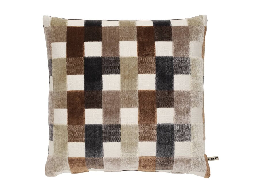 Coussin décoratif Aldorado Exclusive Denim/Brown